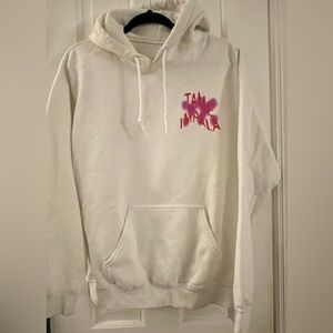 Tame Impala Rock Band  White Graphic Hoodie Kevin Parker Sweatshirt Mens Medium